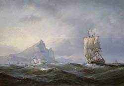 Anton Melbye Sailing ship off Gibraltar